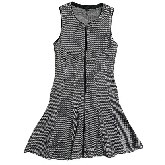 Theory Bonbi Wool Blend Knit Sleeveless Fit Flare Skater Dress Size 4 - Picture 1 of 7